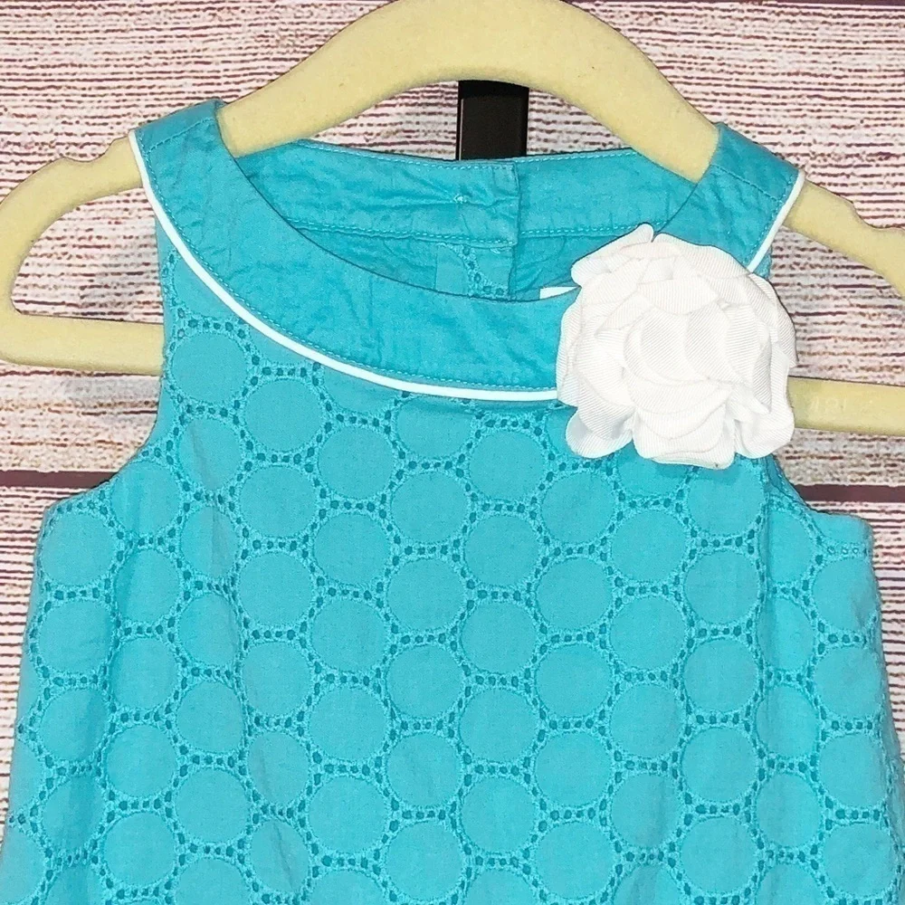 Janie and Jack Teal Garden Sleeveless Top Size 18-24Months